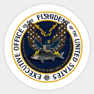 Fishident Fishing seal - striped bass Sticker